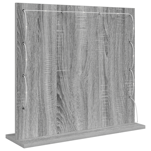 Espelho de vanidade com luzes LED Cinza Sonoma 60x55x18 cm M 5