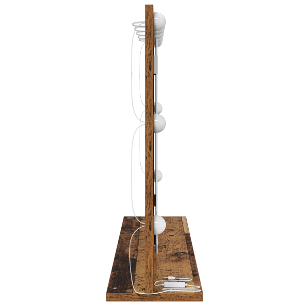 Espejo de Tocador Madera vieja Madera y Vidrio Recuperados Sólidos M 4