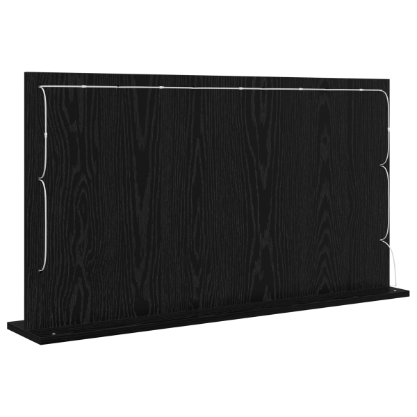 Espejo de tocador con luces LED Roble Negro 100x55x18 cm M 5