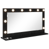 Espelho de Vanity com Luzes LED Carvalho Preto 80x45x18 cm 2