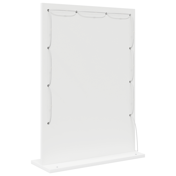 Espelho de vaidade com luzes de LED Branco 70x50x18 cm M 3