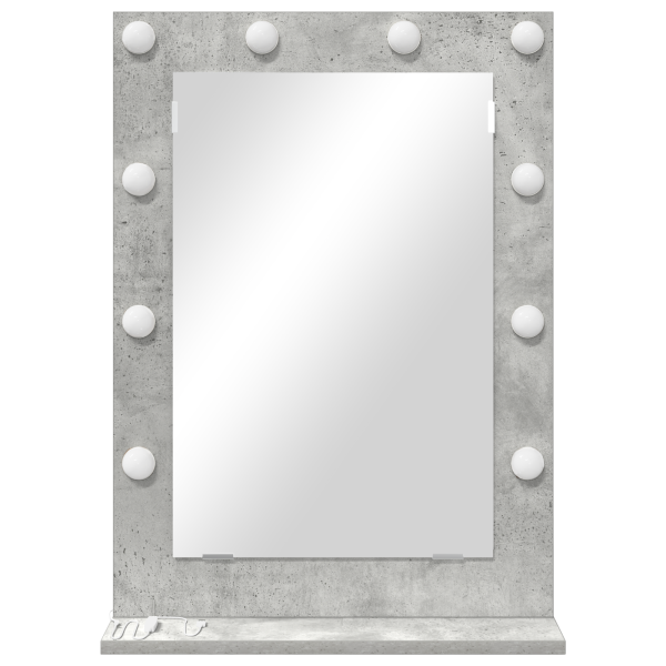 Espelho de Toucador Cinza Concreto Concreto 70 x 50 x 18 cm M 3