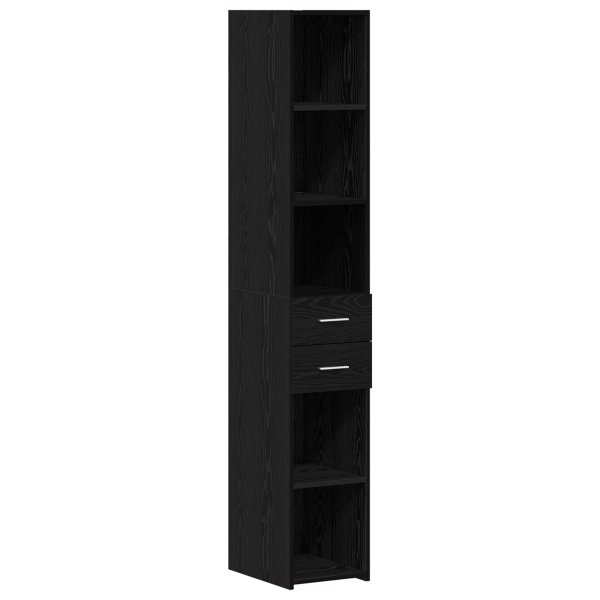 Highboard Preto Carvalho 30x42.5x185 cm Madeira de engenharia M 2