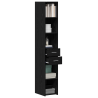 Highboard Preto Carvalho 30x42.5x185 cm Madeira de engenharia 3