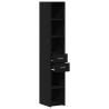 Highboard Preto Carvalho 30x42.5x185 cm Madeira de engenharia 5