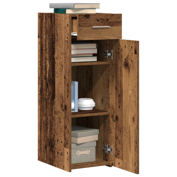Aparador de madera de ingeniería envejecida 30x42.5x93 cm M 3