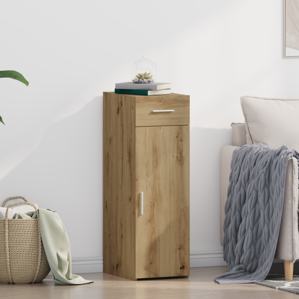 Aparador de madera de ingeniería roble artisan 30x42.5x93 cm D