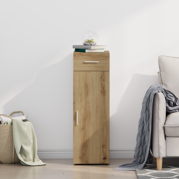 Aparador de madera de ingeniería roble artisan 30x42.5x93 cm M 4