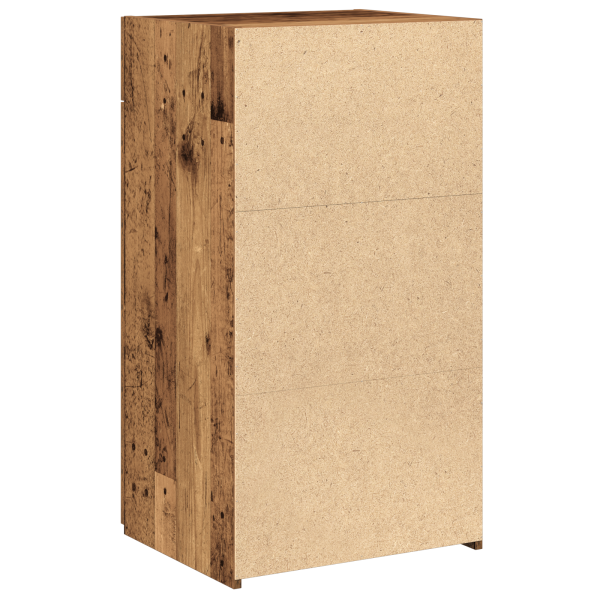 Aparador de madera de ingeniería envejecida 30x42.5x93 cm M 5