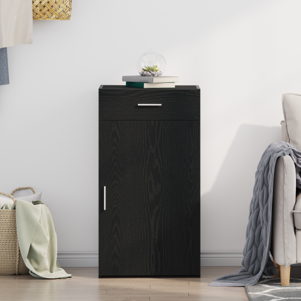 Buffet  Preto Carvalho 30x42.5x93 cm Madeira de engenharia M 4