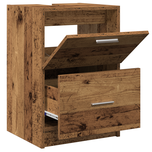 Gabinete de fregadero Madera Envejecida 40x37x59 cm MDF M 5