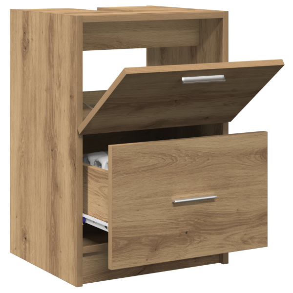 Mueble para lavabo Roble artesanal 40x37x59 cm Madera de calidad M 3