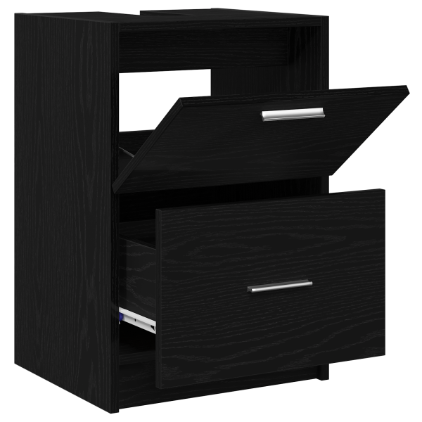 Gabinete de lavabo Roble Negro 40x37x59 cm MDF M 5