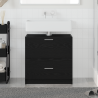Mueble para lavabo Roble Negro 59x37x59 cm Madera Engineered 1