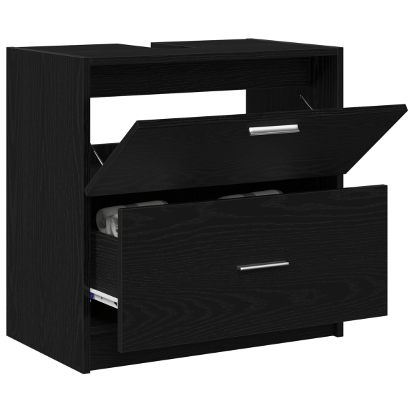 Mueble para lavabo Roble Negro 59x37x59 cm Madera Engineered M 3