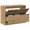Gabinete de lavabo Roble Artesanal 78x37x59 cm Madera Engineered 3