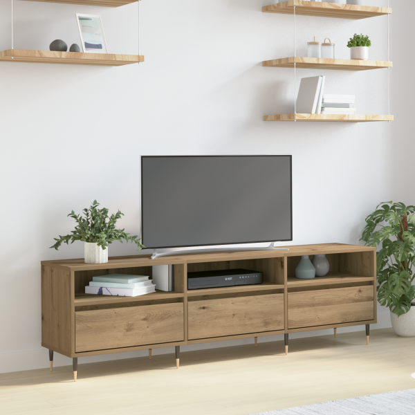 Cabinet para TV Roble Artesano 150x30x44.5 cm Madera de Ingeniería D