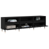 Cabinet para TV Roble Negro 150x30x44.5 cm Madera Elaborada 3