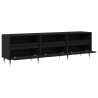 Cabinet para TV Roble Negro 150x30x44.5 cm Madera Elaborada 5