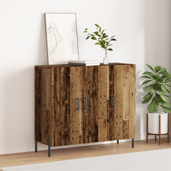 Sideboard  em Madeira Antiga 90x34x80 cm em Madeira Tecnológica M 4