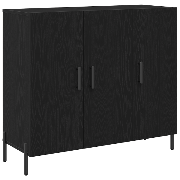 Aparador de roble negro 90x34x80 cm de madera ingenierizada M 2