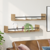 Estantes de Pared 2 pcs Roble Artesanal 80x16x14 cm Madera Contrachapada 4