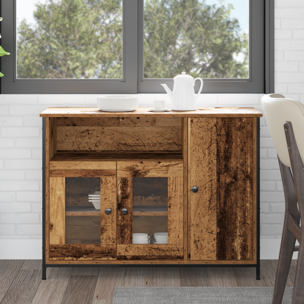 Consola de Madera Vieja 100x35x75 cm de Madera Ingenierizada D