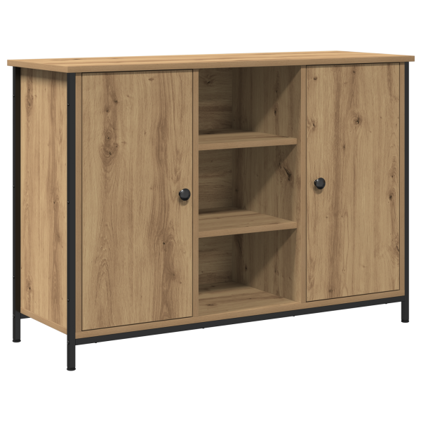 Sideboard  Artisan Carvalho 100x35x70 cm Madeira Engineered e Aço M 2