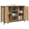 Sideboard  Artisan Carvalho 100x35x70 cm Madeira Engineered e Aço 3