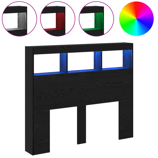 Cabecero de roble negro Rojo Negro Madera elaborada M 4