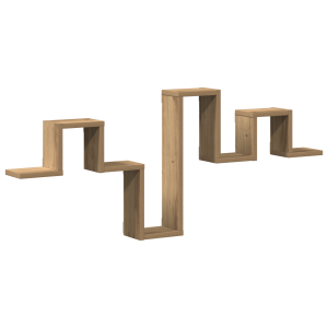 Prateleira de Parede Carvalho Artesanal 104.5x10x43 cm Madeira de Engenharia H