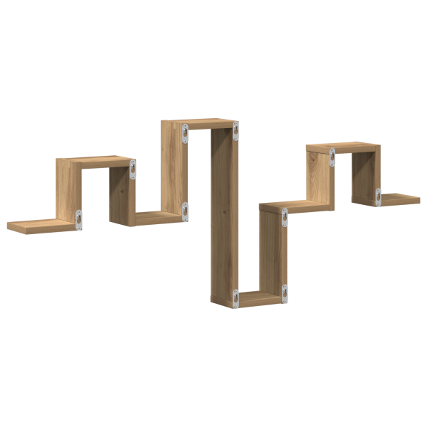 Estantería de roble artesanal 104.5x10x43 cm de madera elaborada M 5