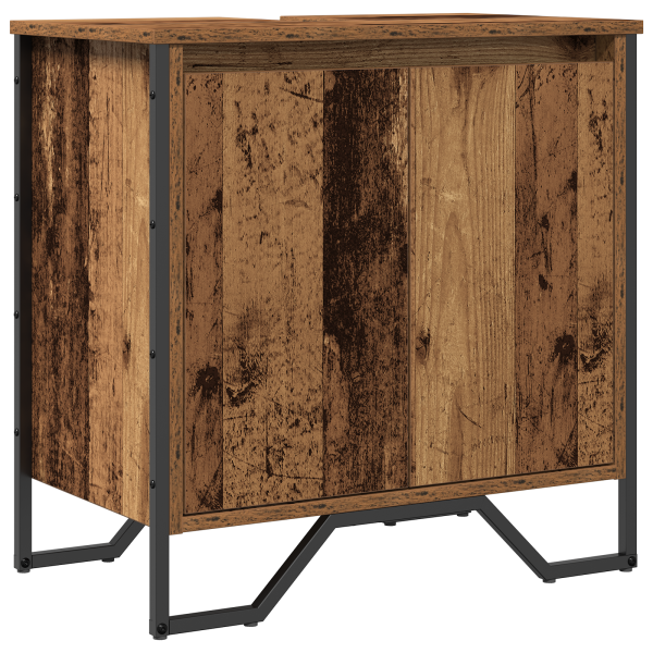 Gabinete de Lavabo Madera Vieja 60x35x60 cm Madera Tratada M 2