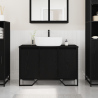 Gabinete de lavabo Roble negro 91x35x60 cm Madera compuesta 1