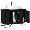 Gabinete de lavabo Roble negro 91x35x60 cm Madera compuesta 3
