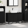Gabinete de lavabo Roble negro 91x35x60 cm Madera compuesta 4
