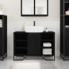 Armario para lavabo Roble negro 91x35x60 cm Madera de calidad 1