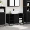 Armario para lavabo Roble negro 91x35x60 cm Madera de calidad 4