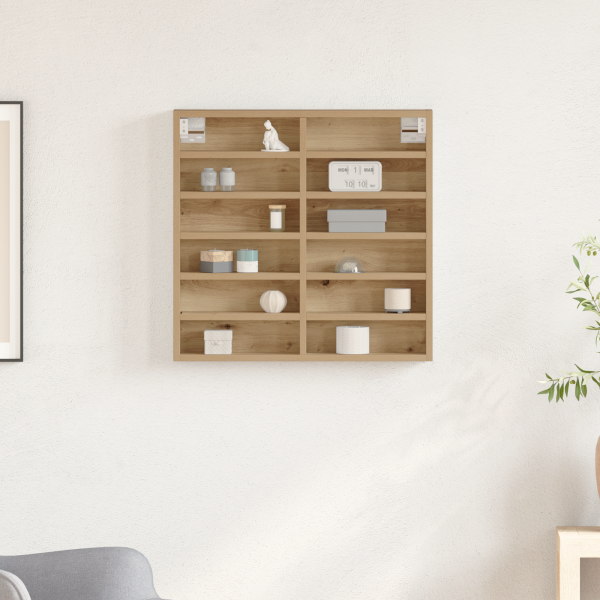 Mueble vitrina madera de ingeniería roble artisan 60x8.5x58 cm M 4