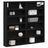 Mueble vitrina madera de ingeniería roble negro 60x8.5x58 cm 3