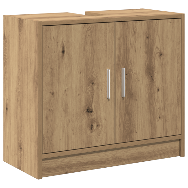Mueble de lavabo Roble artesanal 63x29x55 cm Madera M 2