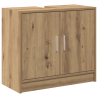 Mueble de lavabo Roble artesanal 63x29x55 cm Madera 2