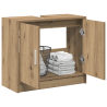 Mueble de lavabo Roble artesanal 63x29x55 cm Madera 3