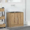 Mueble de lavabo Roble artesanal 63x29x55 cm Madera 4