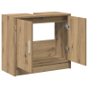 Mueble de lavabo Roble artesanal 63x29x55 cm Madera 5