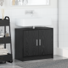 Mueble de lavabo Roble negro 63x29x55 cm Madera elaborada 4