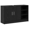 Gabinete de lavabo Negro roble 90x29x55 cm Madera 2