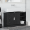 Gabinete de lavabo Negro roble 90x29x55 cm Madera 4