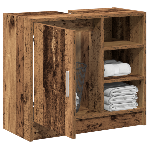 Armario de Lavabo Madera Envejecida 63x29x55 cm M 3
