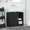 Gabinete de Lavabo Roble Negro 63x29x55 cm Madera Elaborada 4